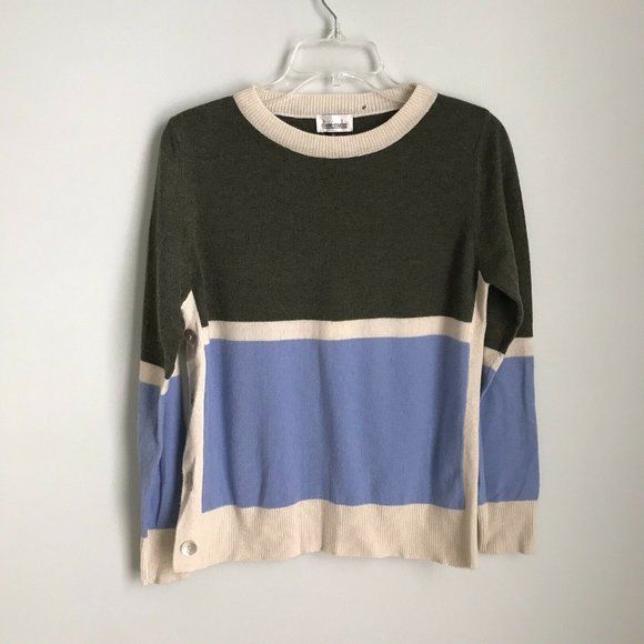 New Diane Snyder Cashmere Button Side Sweater - Picture 1 of 6